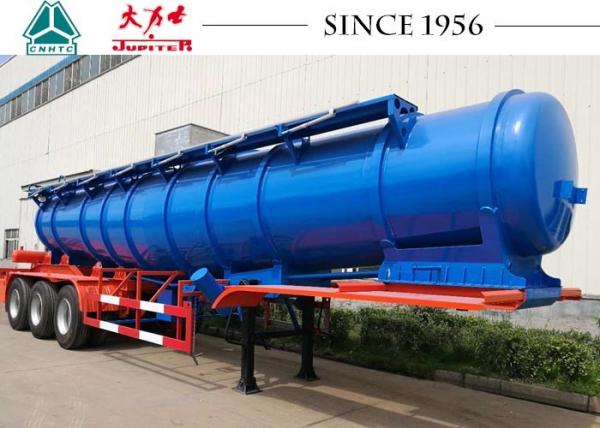 Quality 18000 Liters Stainless Steel Acid Tanker Trailer Long Using Life With BPW Axles for sale