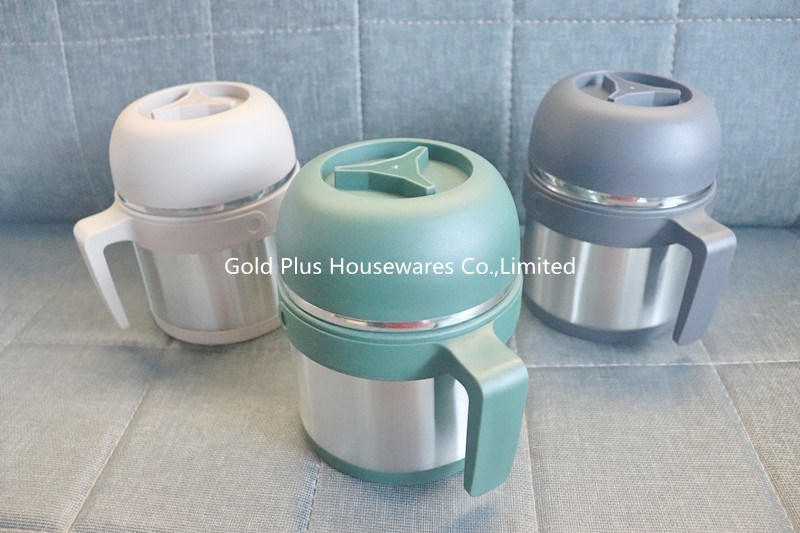 Promotional Colorful Thermal Lunch Pot With Bowl Single Handle