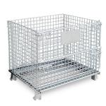 Movable Metal Storage Cage , Folding Anticorrosion Wire Mesh Container