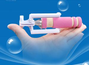 Wholesale Mini Flodable Selfie Stick with cable for iPhone and Android Smart Phone from china suppliers