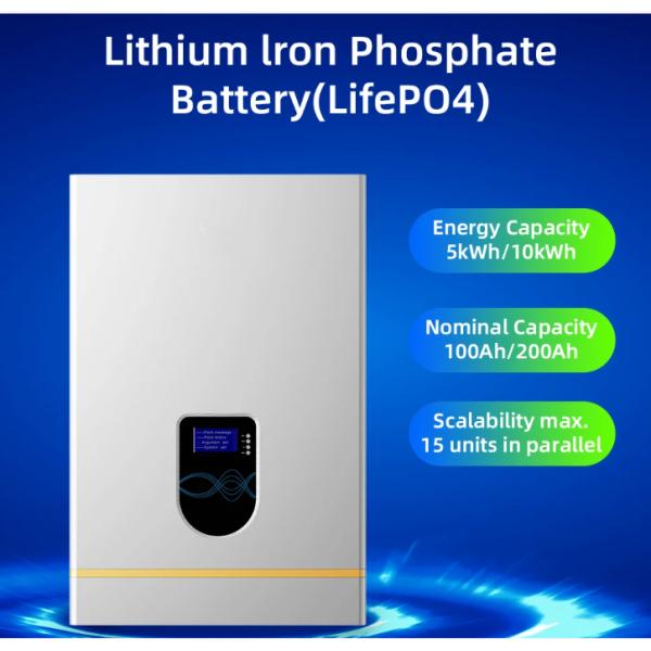 Wall Mount Battery Lifepo4 Power Wall Battery 10kwh 48v 200ah Solar Energy Storage Battery