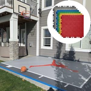 Wholesale Outdoor Interlocking Pp Pvc Vinyl Sports Half Court Flooring Tile For Basketball Court from china suppliers