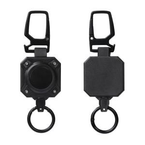 Wholesale Deyi Badge Reel Impact Resistance ID Badge Reels Wire Rope Key Ring Aluminum Ring Carbon Fiber-Texture from china suppliers