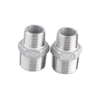 Wholesale 304/316L Stainless Steel BSP/NPT Male Thread Hexagonal Nipple for Water Media 1/4''-4.0 from china suppliers