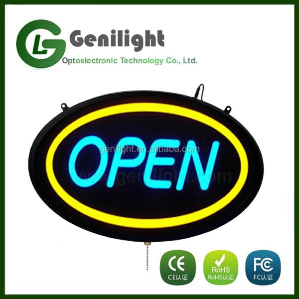Animation Display Function DC 12V Indoor LED Cafe Neon Sign with ABS Open-Mold Outframe