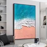 Relief Art Wall Decoration Hanging Painting 3d Craft Colored Painting Beach