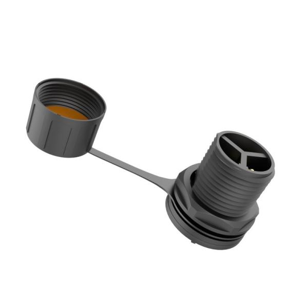3 Core Male Pin M16 Waterproof Panel Mount Connector IP67 Nylon Material