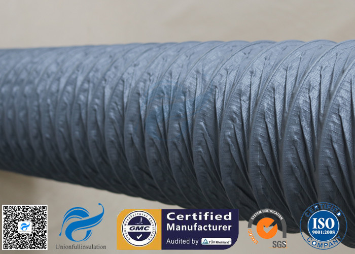 Flexible PVC Coated Fiberglass Fabric Air Duct , PVC Fiber Glass Hose