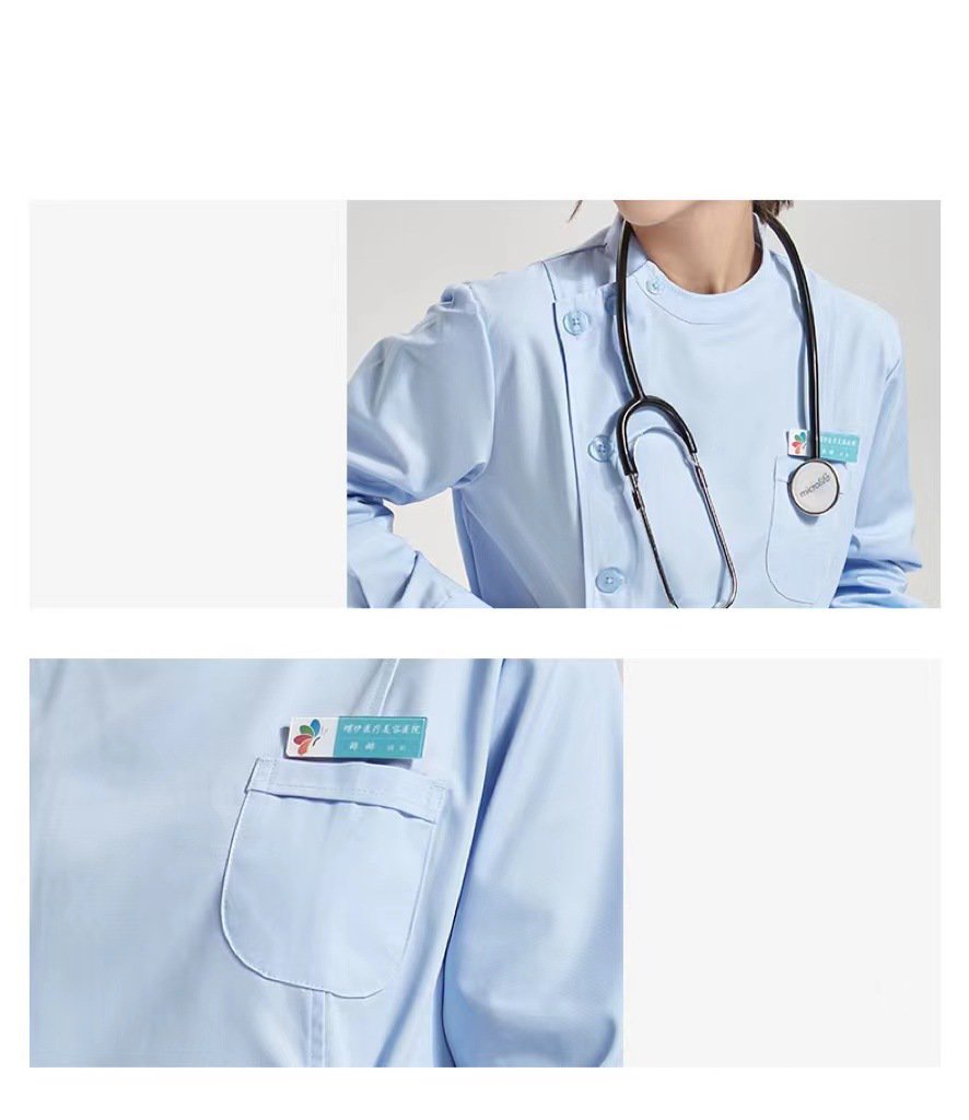 USA Market Customized Cotton Polyester Nurses Uniform Sets with Logo in Various Color