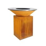 Outdoor camping Corten Steel Charcoal BBQ Grill Large Barbecue Grill Machine