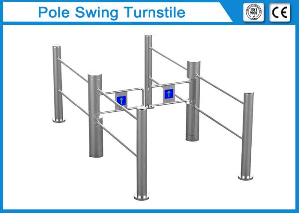 180 Degrees Swing Arm Waist Height Turnstile , Pedestrian Gate Access Control