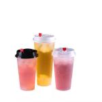 Coffee Dairy Disposable 18oz 24 Oz Hard Plastic Cups 95mm Dia ODM OEM