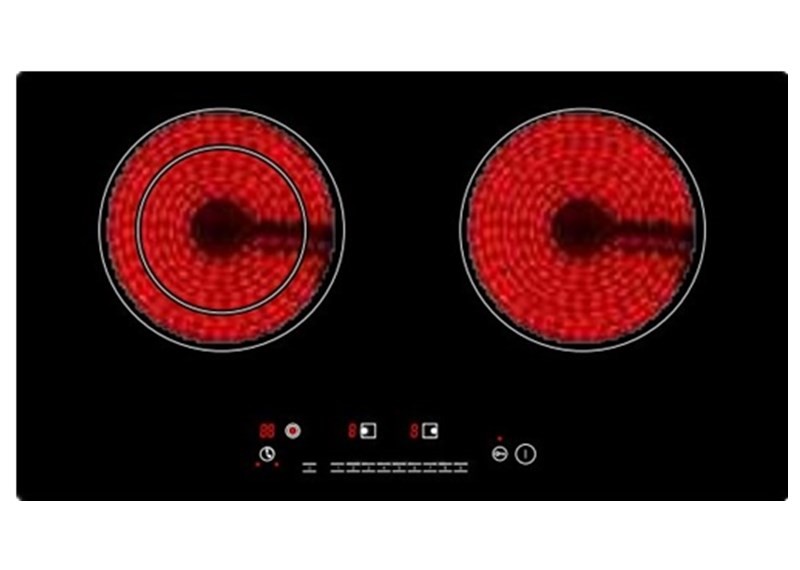 Sensor Black Ceramic Glass Drop In 2 Ring Electric Stoves