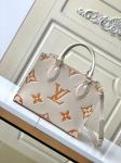 Cream Saffron Giant Monogram OnTheGo MM Louis Vuitton Messenger Bag For IPad