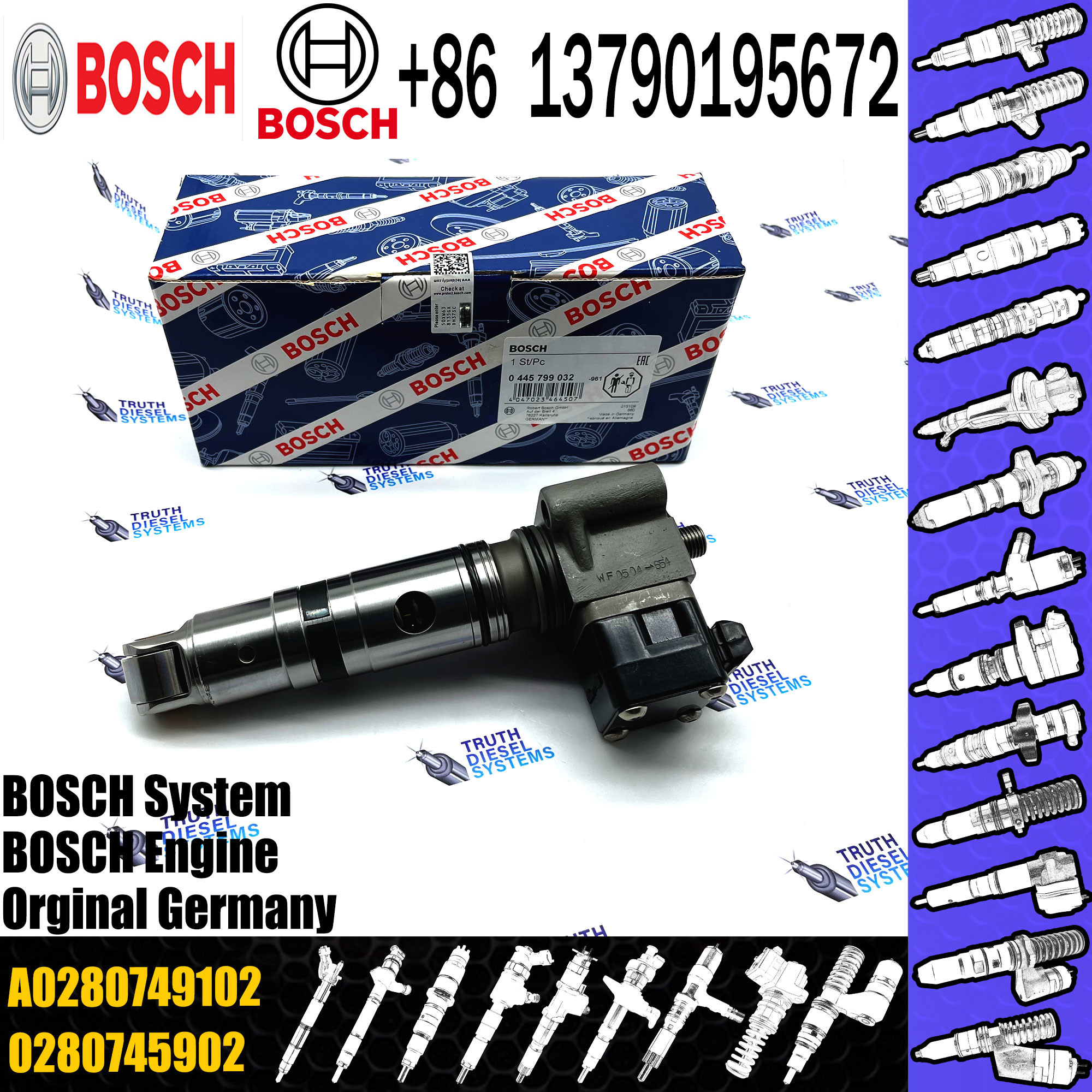 common rail diesel injector Unit Pump 0414799017 0414799032 A0280749102 for Mercedes Benz