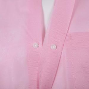 S&J Wholesale dental pink disposable hospital gown non woven women lab jacket