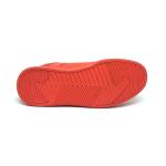 Bright Red Lace Up Breathable Mens Leather Sneakers