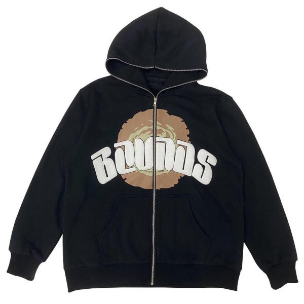 High Quality Custom Logo Wholesale 100% Cotton Premium 3D Full Zipper Up Puff