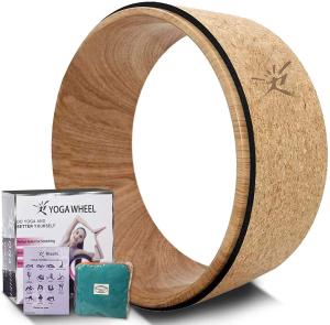 Wholesale Custom ECO Friendly Wooden Fitness Equipment Cork Yoga Wheel Manufacturor from china suppliers