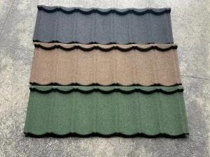 Wholesale Colorful Stone Coated Metal Tile Bond Classical Tiles 0.40 Aluzinc AZ40min 1340*420mm from china suppliers