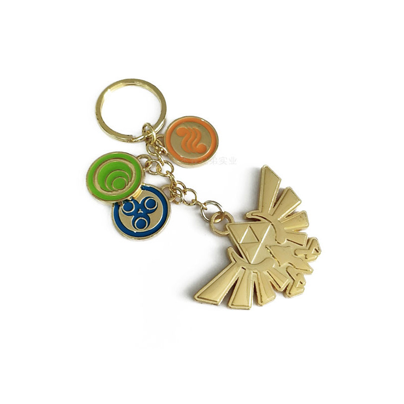 Kids Gold Customised Key Chains Zinc Alloy Oem Design Colorful With Logo