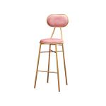Gold Metal Industrial Bar Stools Modern Counter Height High - Density Sponge