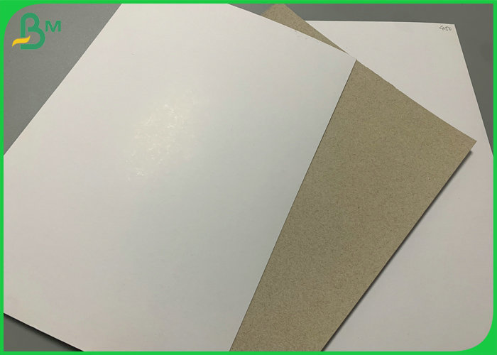 Smooth And Glossy White 400g Coated Grey Back Board For Makeup Box Stiffness 