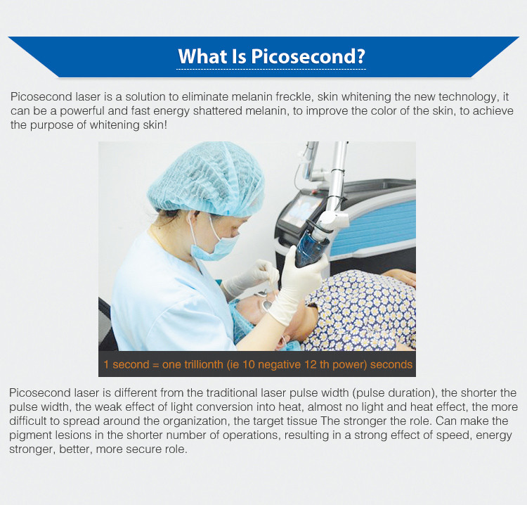 Ultra Short Pulse Laser Beauty Machine 535nm 755nm Picosecond Laser Tattoo Removal Machine