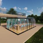 Aluminium Frame 10x10 Bubble Tent House ROSH Transparent Dome House