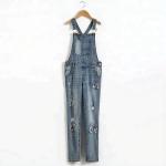 Custom Logo Teen Girls Denim Clothes Adjustable Strap Denim Fabric Overalls