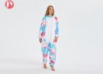 Wholesale Soft Fluffy Flannel Plush rainbow Unicorn adult Onesie Animal Pajamas