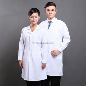 Wholesale Unisex Medical Lab Coat White Full Length Lab Coat With Three Pockets from china suppliers