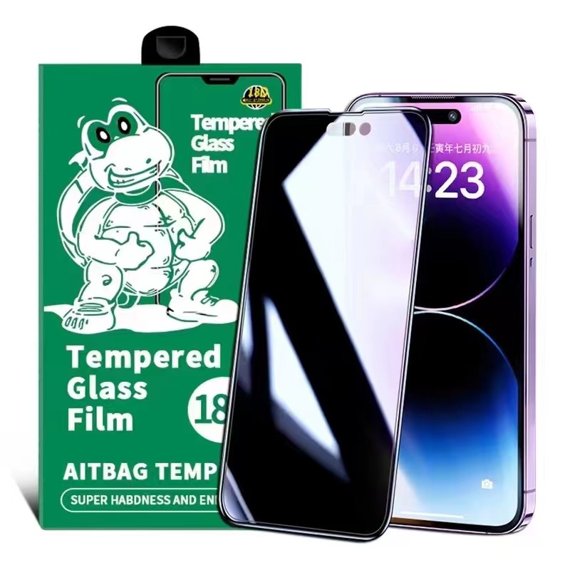 18D Turtle glass Anti-SPY Airbag screen protector for iPhone 14 pro max OPPO RENO 8 PRO VIVO X80 PRO