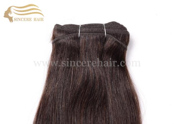 Wholesale 50 CM Remy Cuticle Hair Weft Extensions - 20" Silk Straight Brown Remy