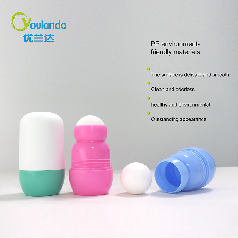 Colored Plastic Roll On Deodorant Bottles Roller Balls For Essential Oils Customizable Cap