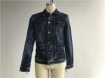 Dark Mottled Wash Mens Denim Jacket And Jeans / Denim Jean Jacket TW76378