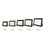 Tempered Glass Lens 80-90lm/W 200W LED Flood Lights High Lumen Adjustable 180