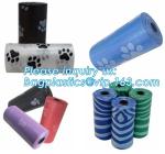 LED Flashlight Dog Waste Bag Dispenser Holder with Pet Waste Bag Poop Roll Bags,