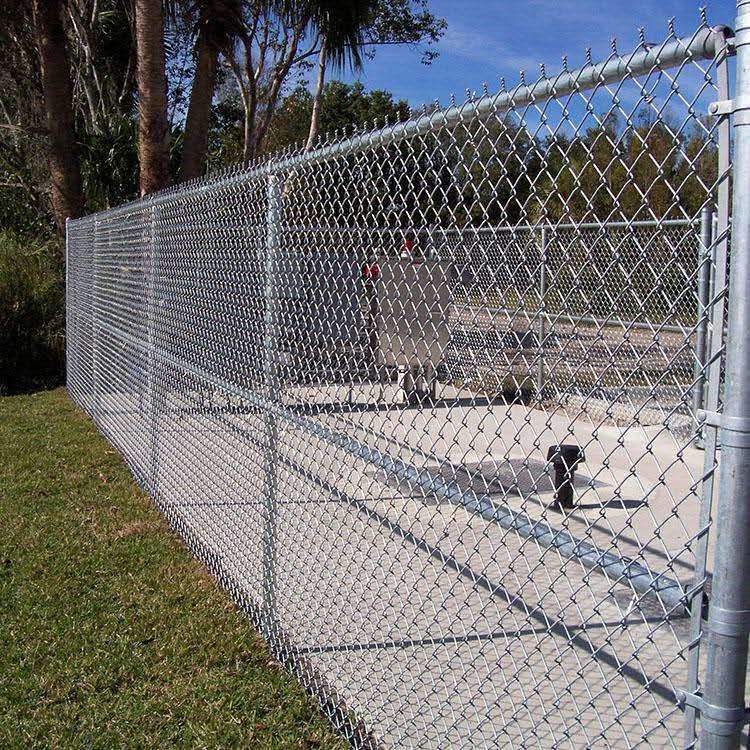 Hot Dipped Galvanized Chain Link Fence Panel With Round Post