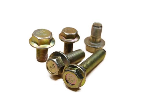 Carbon steel Zinc Yellow Plated Metric Din 6921 DIN 6923 Serrated Hex Flange