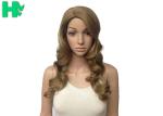 Deep Wave Dark Blonde Color Long Synthetic Wigs 24 Inch Heat Resistant Fiber