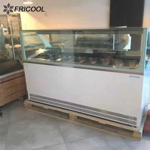 Wholesale 8*1/3 Pans Ice Cream Display Freezer 450L Gelato Showcase from china suppliers