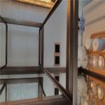 Clothing store display rack stainless steel drawing mirror titanium gold clothes