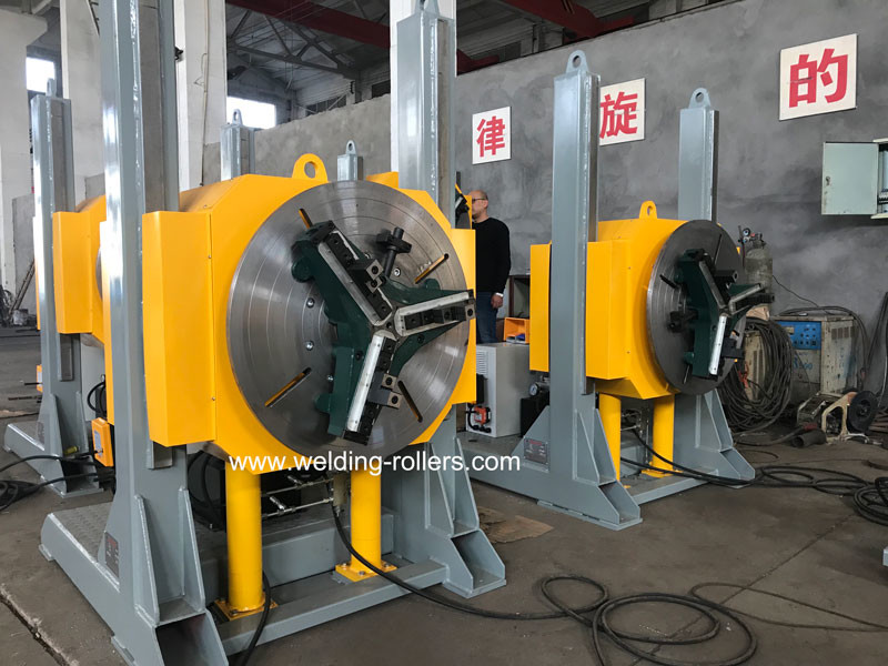 Hydraulic Lifting Pipe Turning Welding Positioner 5 Ton Automatic Lift With 3 Jaws Chuck