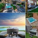 Square Shape Outdoor SPA Bathtub Air Jets Freestanding Easy Cleaning for 5