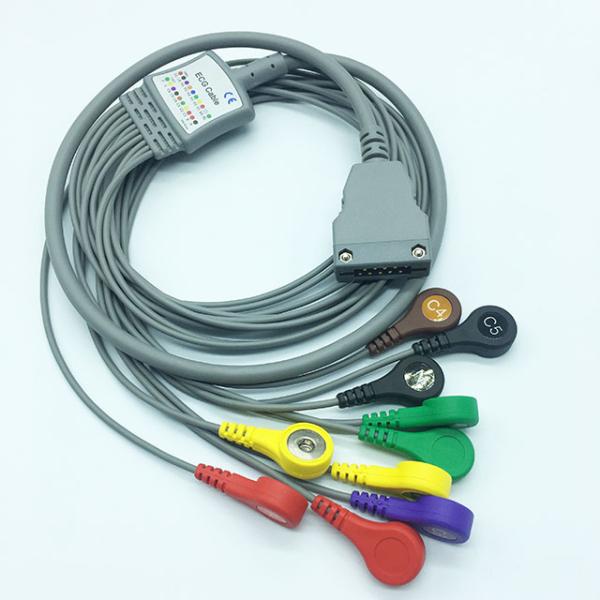 Reusable Beneware Snap Holter ECG Cable For Portable Monitor