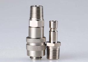 Wholesale industrial Light Weight Pneumatic Quick Disconnect Couplings , Air Line Quick Disconnect In Brass from china suppliers