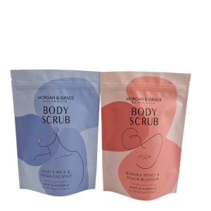 China Spa Bath Soak Scrub Salt Package Bag Stand Up Zipper Plastic Bag Soap Sea Salt Bath Product Packaging Bags on sale