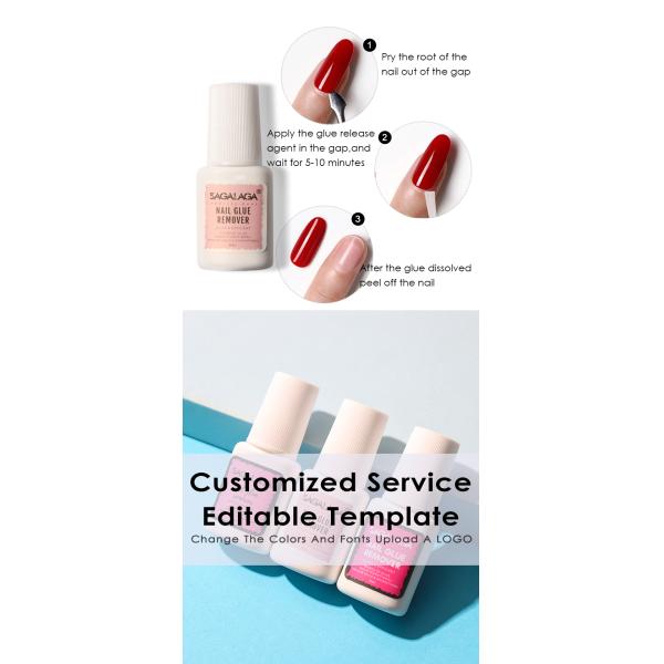 Debonder Press on Nail Glue Remover Easy Removal Non-Acetone Glue Off for False Nails Tips