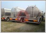 Elliptical Vessel Shape Fuel Tanker Semi Trailer 7500kgs Tare Weight High Safety